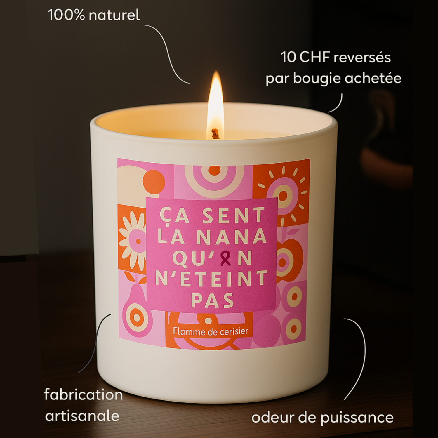 Bougie Edition Octobre Rose