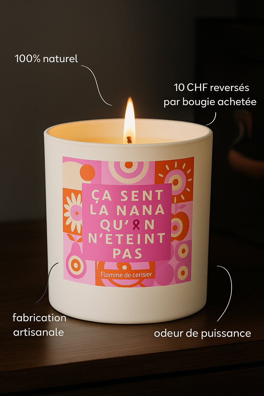 Bougie Edition Octobre Rose